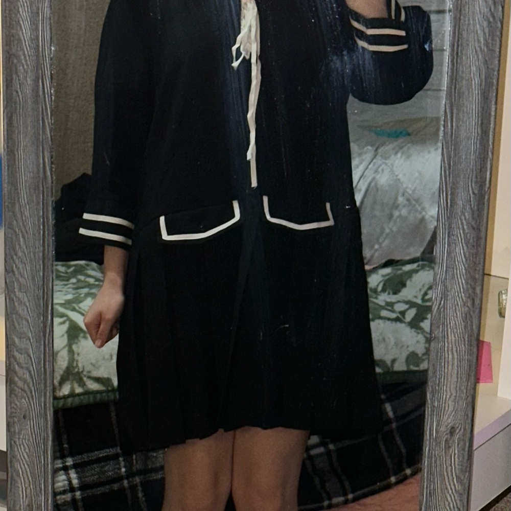 Black Dress with White Trim